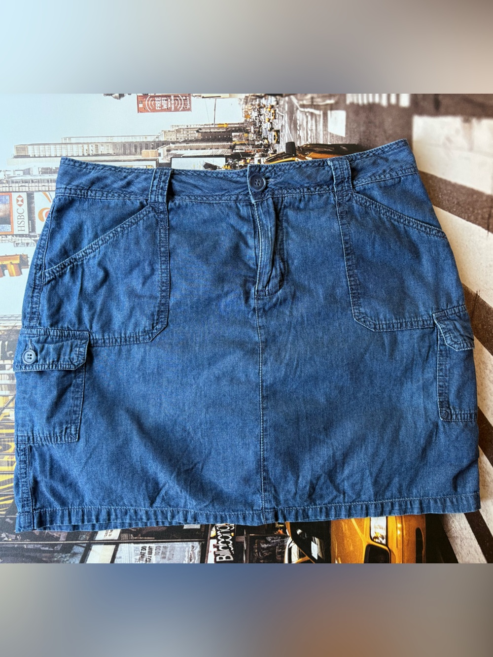 Vintage Jessica Denim Mini Skort Y2K Size 8